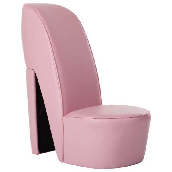stol højhælet sko-design kunstlæder pink