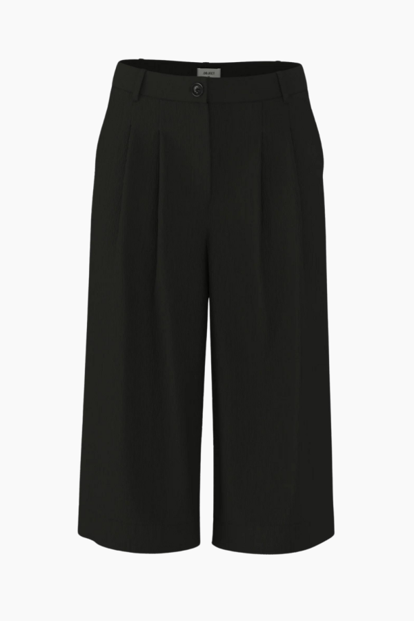 Objkendra MW Lo Culotte Pants - Black - Object - Sort L